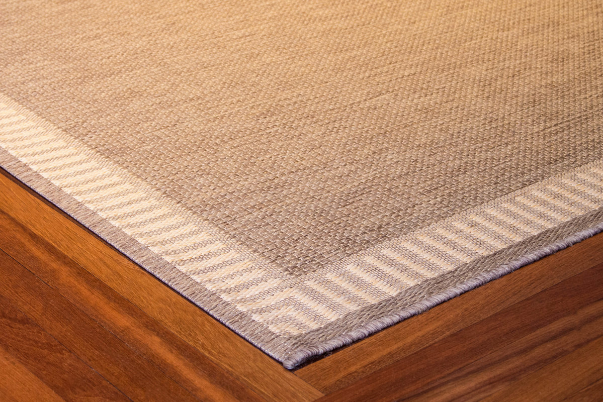 Westlund Wicker Stitch Cocoa/Natural Indoor/Outdoor Area Rug & Reviews